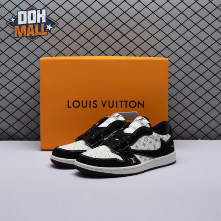 Travis Scott x Fragment Design x Air Jordan 1 Low OG SP Black Off White Grey LX1988-200 Unisex